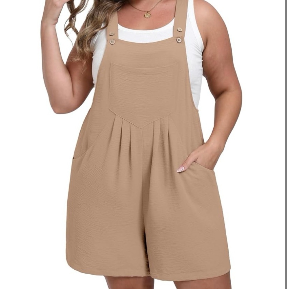Olrik romper jumpsuit shorts khaki